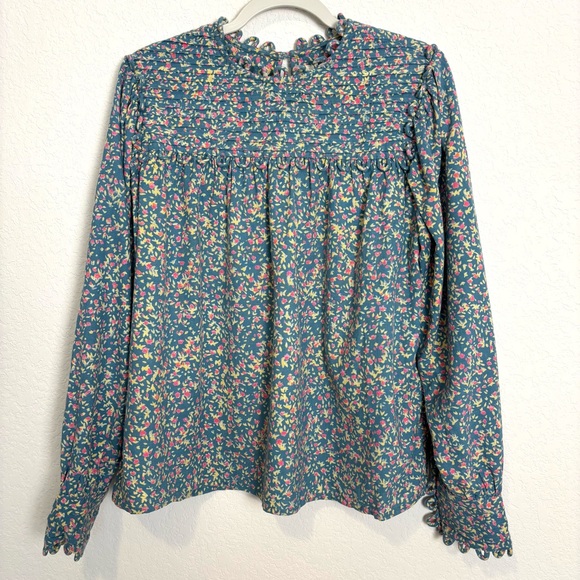 Mirth Tops - Mirth Juniper Floral Long Sleeve Cotton Blouse Women’s Large Cottagecore Girly